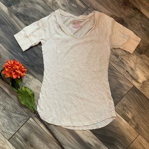 Cream 3/4 sleeve top